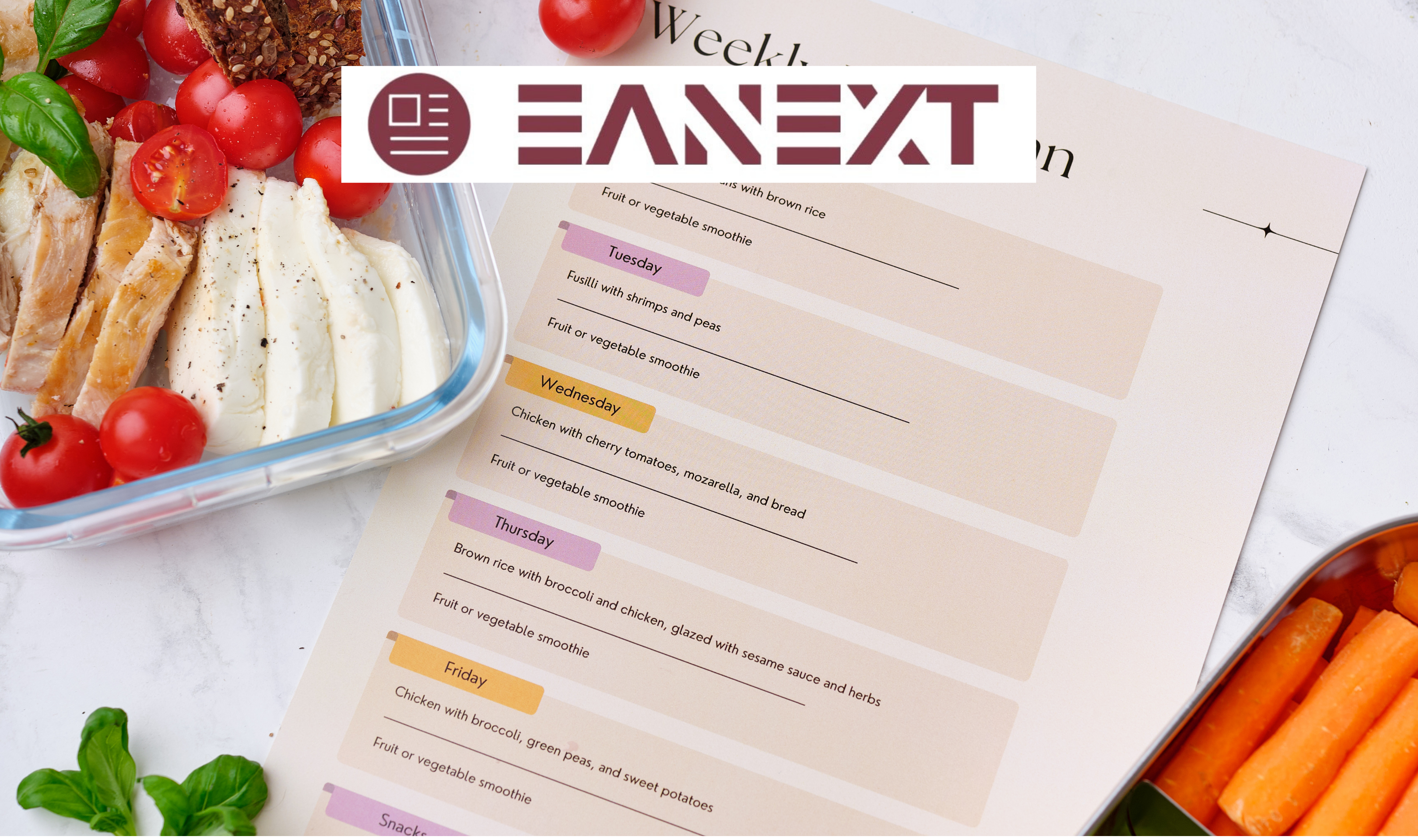 meal planning, weekly nutrition plan